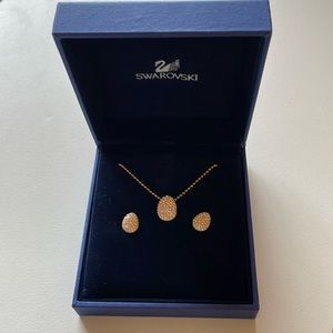 Brand New Swarovski Born necklace + earrings set